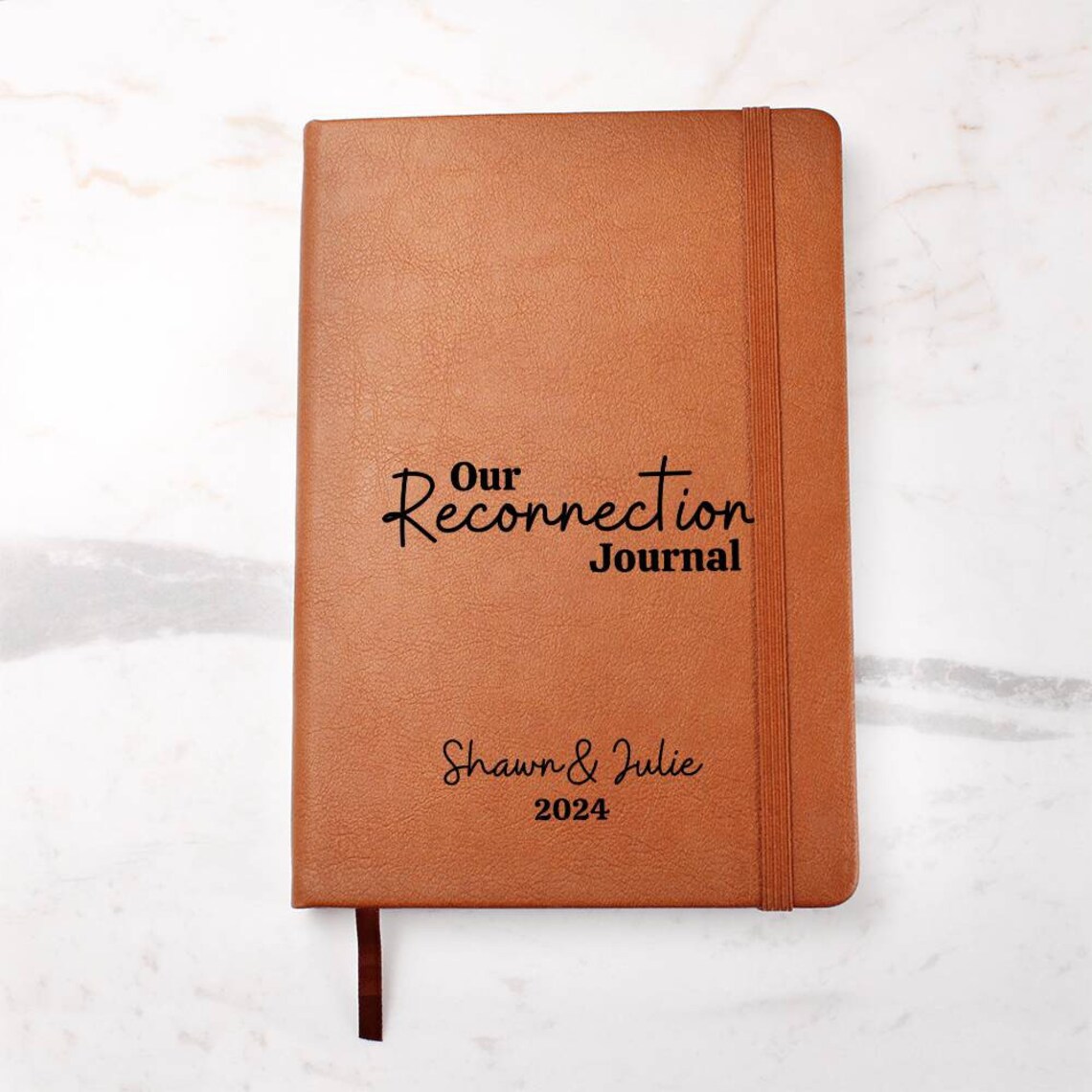 Personalized Couples Journal, Leather Journal, Reconnect Partner Gift ...
