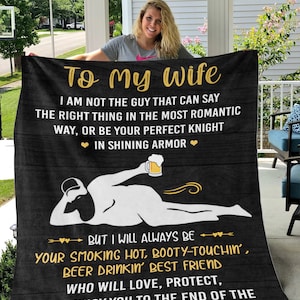 To My Wife Annoy You Cozy Plush Fleece Blanket Gift for Soulmate, Wife, Girlfriend Anniversary, Birthday, Holiday Gift, Funny Cozy Gift