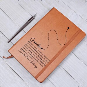 To My Grandson Graphic Journal- Inspirational Gift for Boys, Keepsake Notebook for Adventures and Memories,Note Keeping Journal Gifts image 6