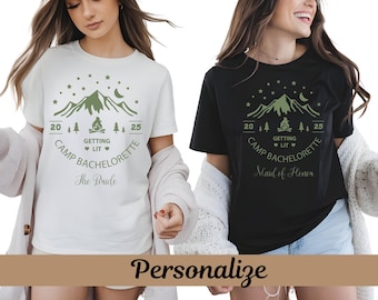 Camiseta unisex personalizada de despedida de soltera de Getting Lit Camp, camiseta de novia, camisetas de dama de honor, camiseta de despedida de soltera, Camp Bach, fin de semana de chicas