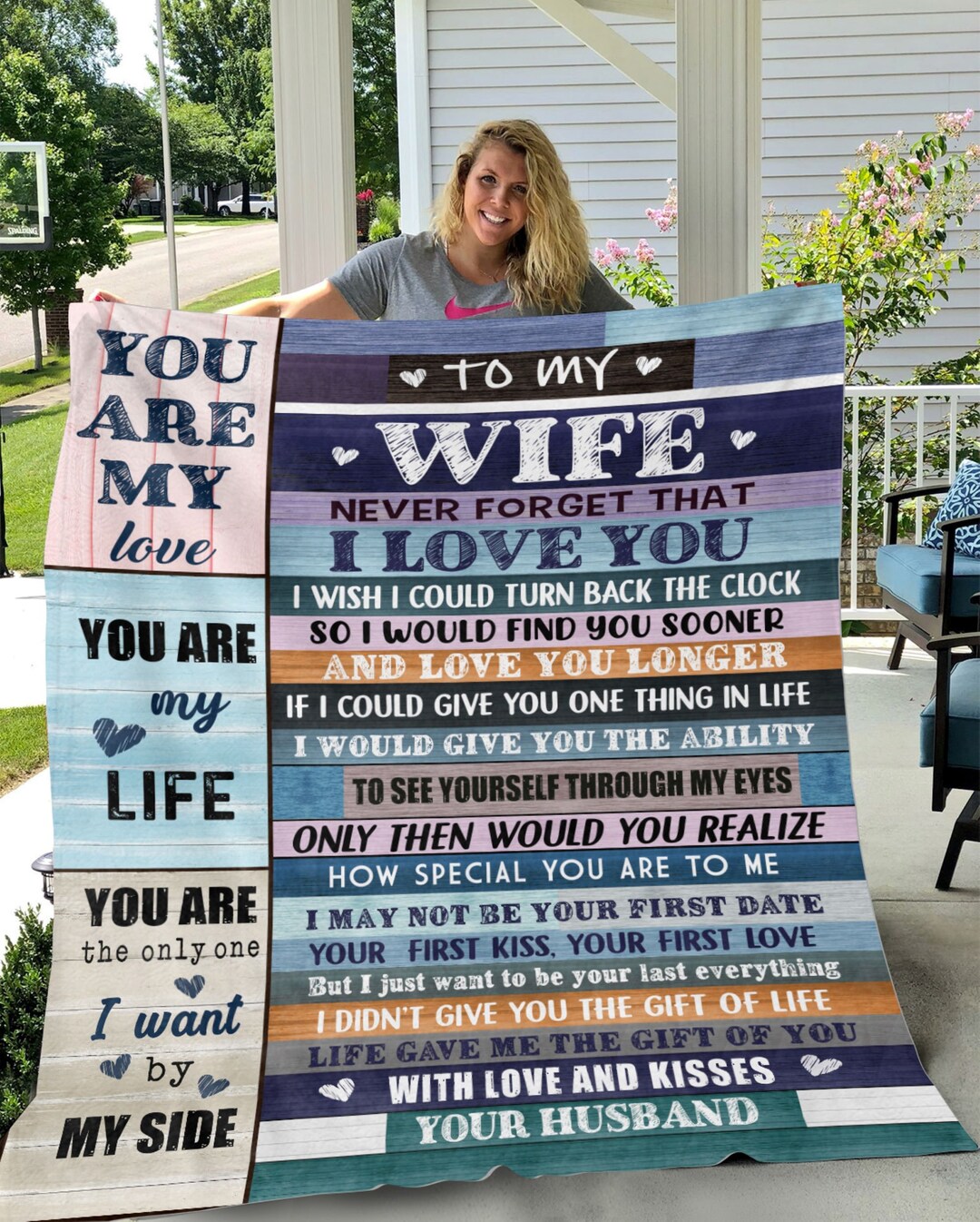To My Wife Blanket, A Gift of Love for Your Wife, Mother's Day Gift for Your Wife, Anniversary