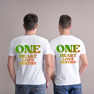 One Heart Love Destiny Back Design Unisex Tee, Bob Marley Fans Tshirt, Peaceful Quotes Customized Tee, Cool Colorful Reggae Tshit Gifts