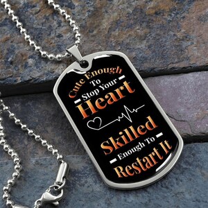 Cute Enough | Dog Tag Necklace, Healthcare Gift, Gift for Nurse, Gift for Medical Personnel, Funny Gift, Gift for Your Soulmate, Birthday