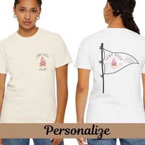 Personalized Camp Bachelorette Unisex T-shirt Bride Shirt Bridesmaid Shirts Bachelorette Shirt Camp Bach Girls Weekend Cabin Bachelorette