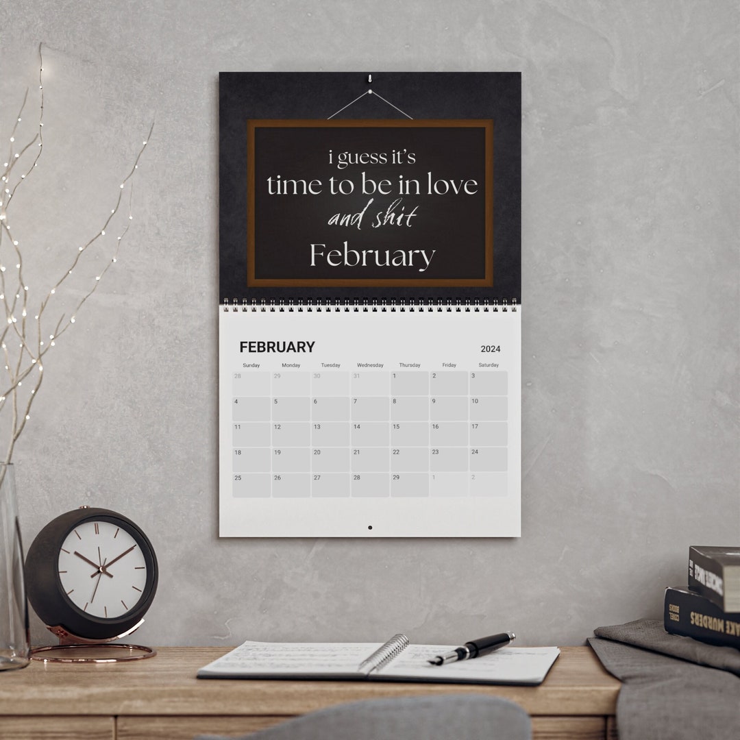 Funny Calendar, 2024 Wall Calendar, Large Wall Calendar Swear