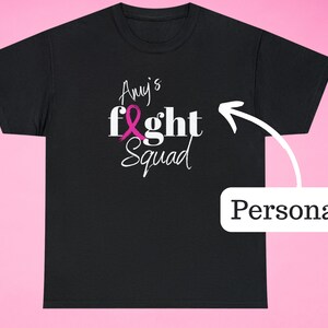 Personalized Breast Cancer Support Squad Tee, We Fight Together Shirt,Matching Cancer Support TShirt For Family & Friends, Awareness Month