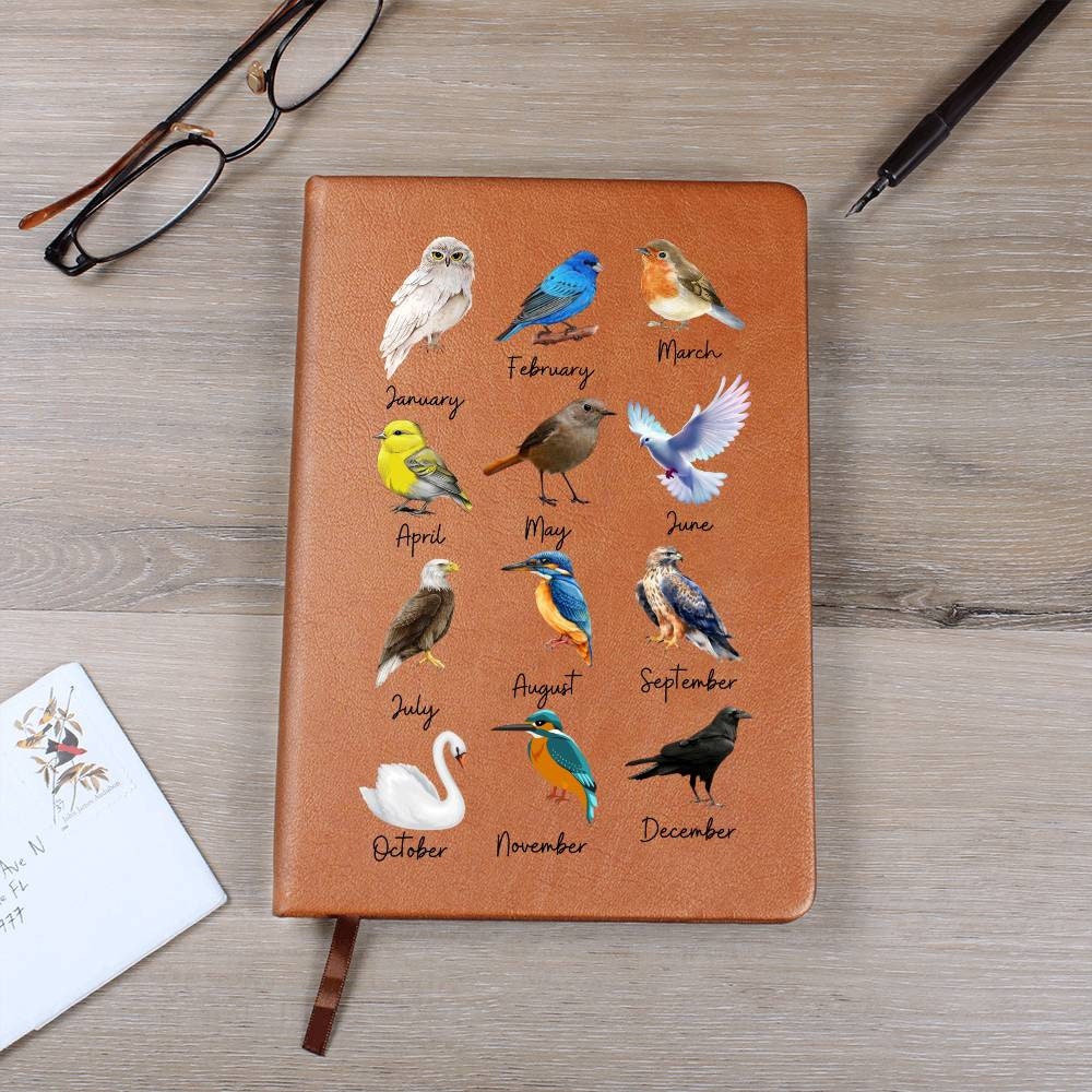 Notebook Watcher Personalized Bird Watcher Leather Journal, Book of Birds Customized ...