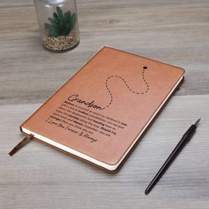 To My Grandson Graphic Journal- Inspirational Gift for Boys, Keepsake Notebook for Adventures and Memories,Note Keeping Journal Gifts image 2