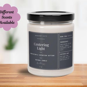 Centering Light Candle (9oz), Meditation & Intention Setting Candle, Focal Point Meditation, Aesthetic Candles, Unique Candles, Cute Candles