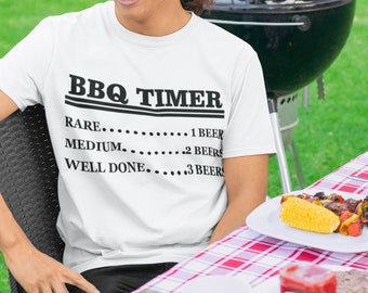 BBQ Timer T-Shirt, Funny Dad Grilling Tee Gift