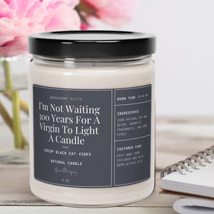 Dark Academia Fall Candles Not Waiting 300 years Candle Soy Wax Candle (9oz) Decorative Candle Witch Decor Halloween Candle Witchy Decor