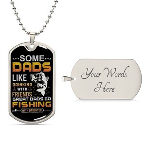 Gift for Father, Father's Day Necklace, Dog Tag Necklace,  To My Dad Gift, Father's Day Jewelry, Gift From Daughter, Son To Dad