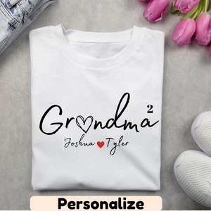 Personalized Grandma Tshirt, Grandmother Gift, Mimi gifts, Nana Gift, Custom Shirt, Personalized Gift for Grandma, Grandmas Garden