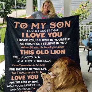 Meinem Sohn | Kuschelige Plüsch Fleece Decke, Abschluss Geschenk für Ihren Sohn, Geburtstagsgeschenk, Ermutigung Geschenk Liebe Papa, Sentimental Geschenk