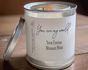 Custom Soy Coconut Wax Candle for Girlfriend/Boyfriend | Custom Paint Can Candle for Boyfriend's Birthday | Special Gifts for Husband's