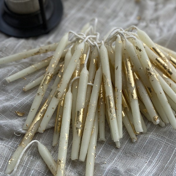 Gold Dipped Leaf Etsy