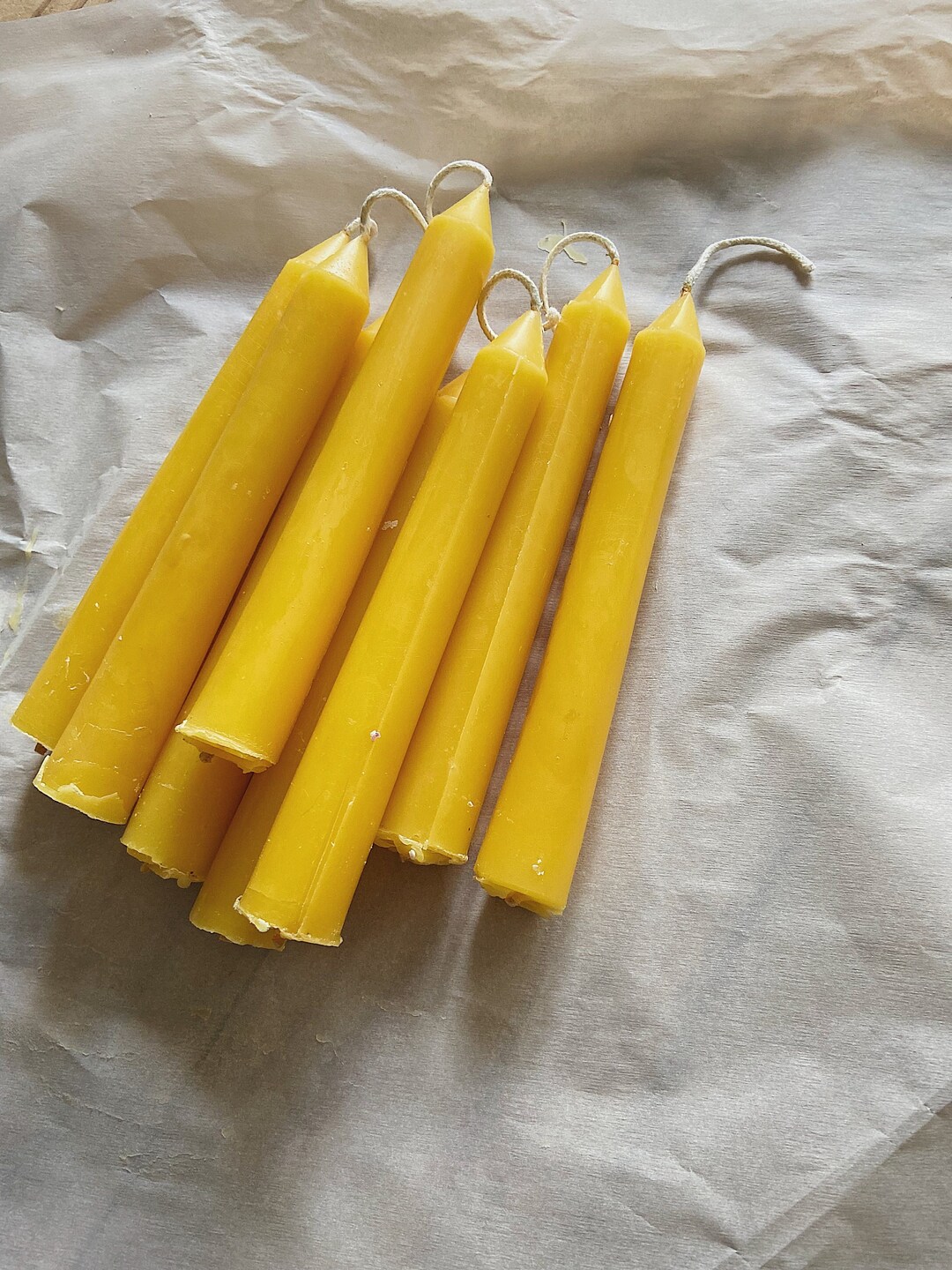 Pack of 8 Beeswax Taper Candles Dripless Taper Candle 100 Etsy
