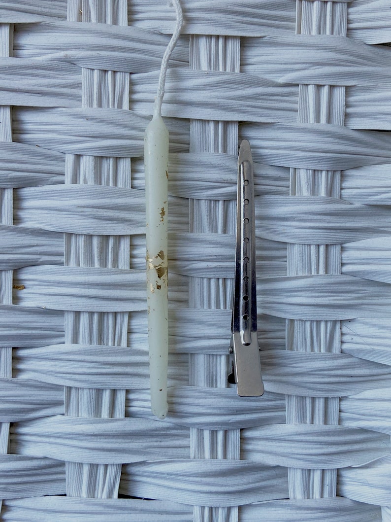 50 Ivory Bees Wax Gold Leaf Birthday Candles Party Candles Etsy