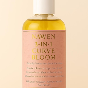3 in 1 Booty Oil | Handmade Herbal Oil for Silky Skin & Daily Massage | Nawen Natural Self-Care