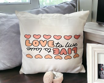 Love, Live Throw Pillow