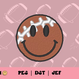 Game Day Face Embroidery File // Football Embroidery, Groovy Machine Embroidery, PES, DST, Jef, Trendy Embroidery File, Football Face