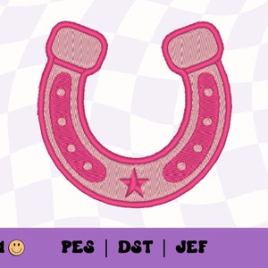 Horseshoe Embroidery File // Cowboy Embroidery, Cute Machine Embroidery, PES, DST, Jef, Country, Horse Riding, Cowgirl, Horse Shoe