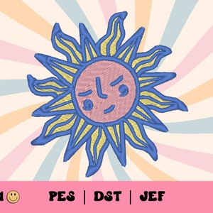 Mystical Sun Embroidery File // Magical Machine Embroidery, PES, DST, Jef, Trendy Files for Machine Embroidery, Manifestation, Etheral