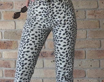 Collectors: RARE Reminiscence vintage jaren 80-jeans met luipaardprint