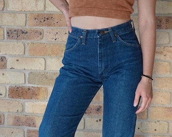 Vaqueros Wrangler de tiro alto vintage de los años 80 y 90, talla 7 (cintura 27, largo 32)