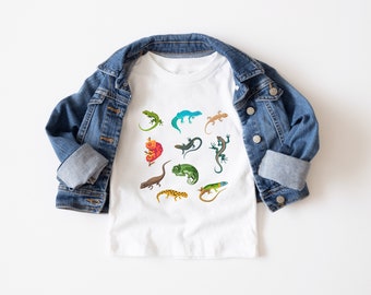 Kid's Lizard T-Shirt, Lizard Lovers Boys Tee, Just A Boy Who Loves Lizards, Lizard Lover Gift, Reptile Lover Shirt, Lizards Turtles Snakes