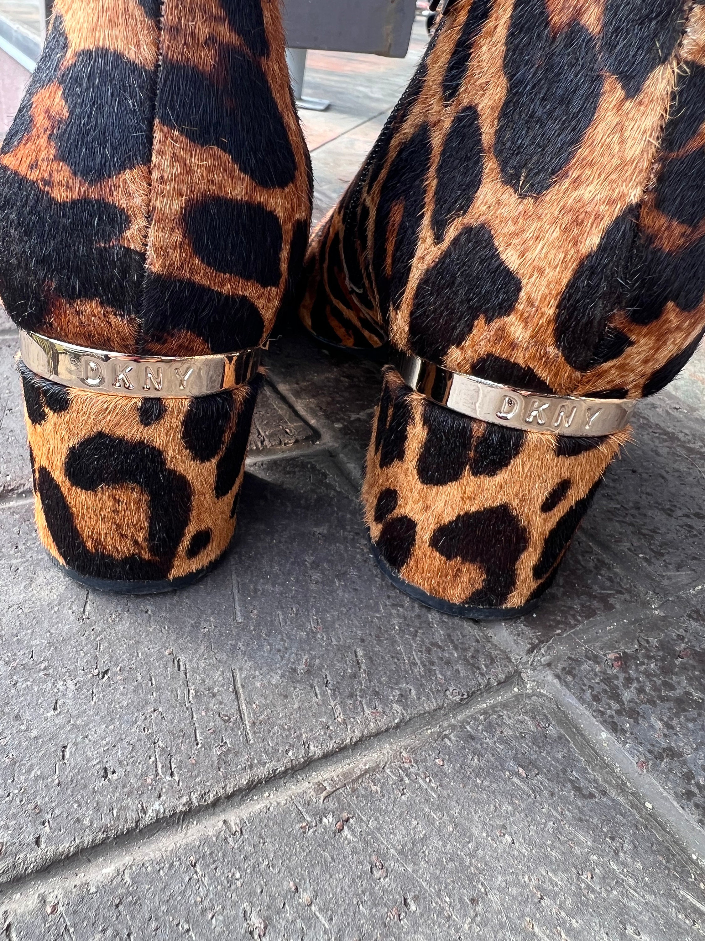Dkny leopard print boots clearance