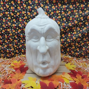 ceramic Bisque- Startled Pumpkin