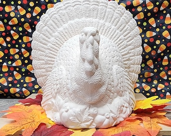 Ceramic Bisque Turkey Centerpiece Ceramichrome!