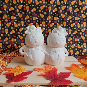 Calabaza feliz de cerámica para parejas, arcilla mágica para Halloween
