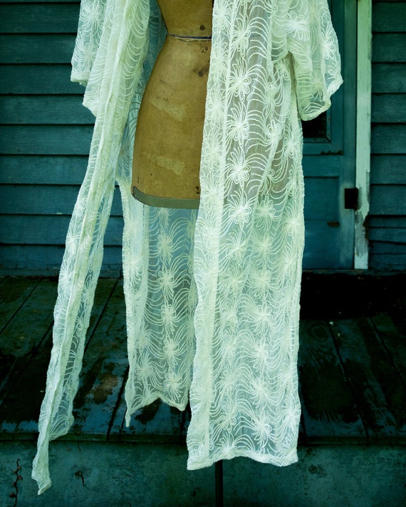 Ivory Sheer Robe / Duster