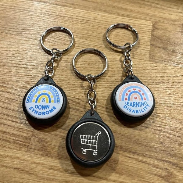 Awareness UK Trolley Coin / Keyring (25mm badge), Disability, Hidden disability, Neuro diverse, Mental Health, Healthcare