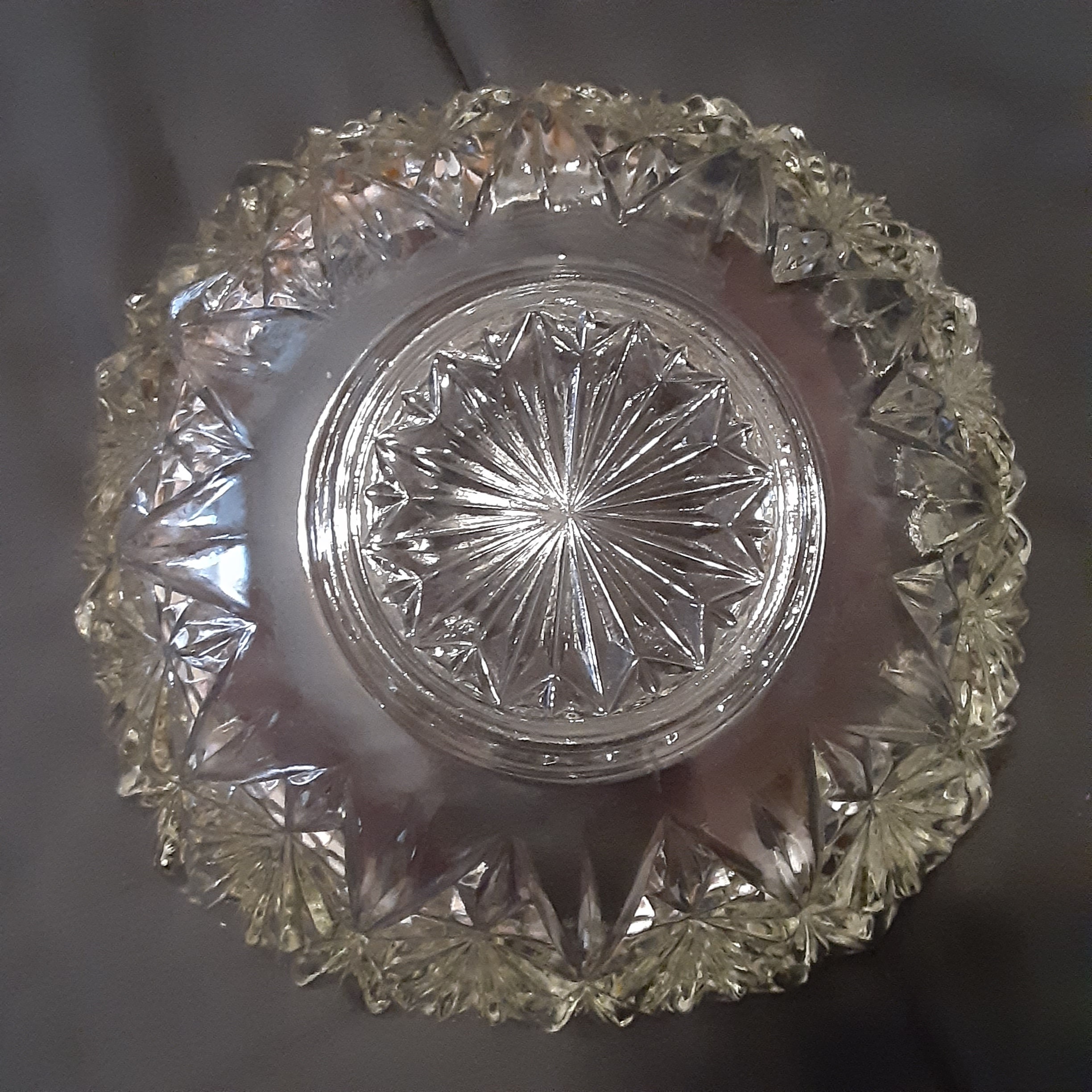 Vintage Clear Glass Punch Bowl Set-1950s Hazel Atlas Williamsport