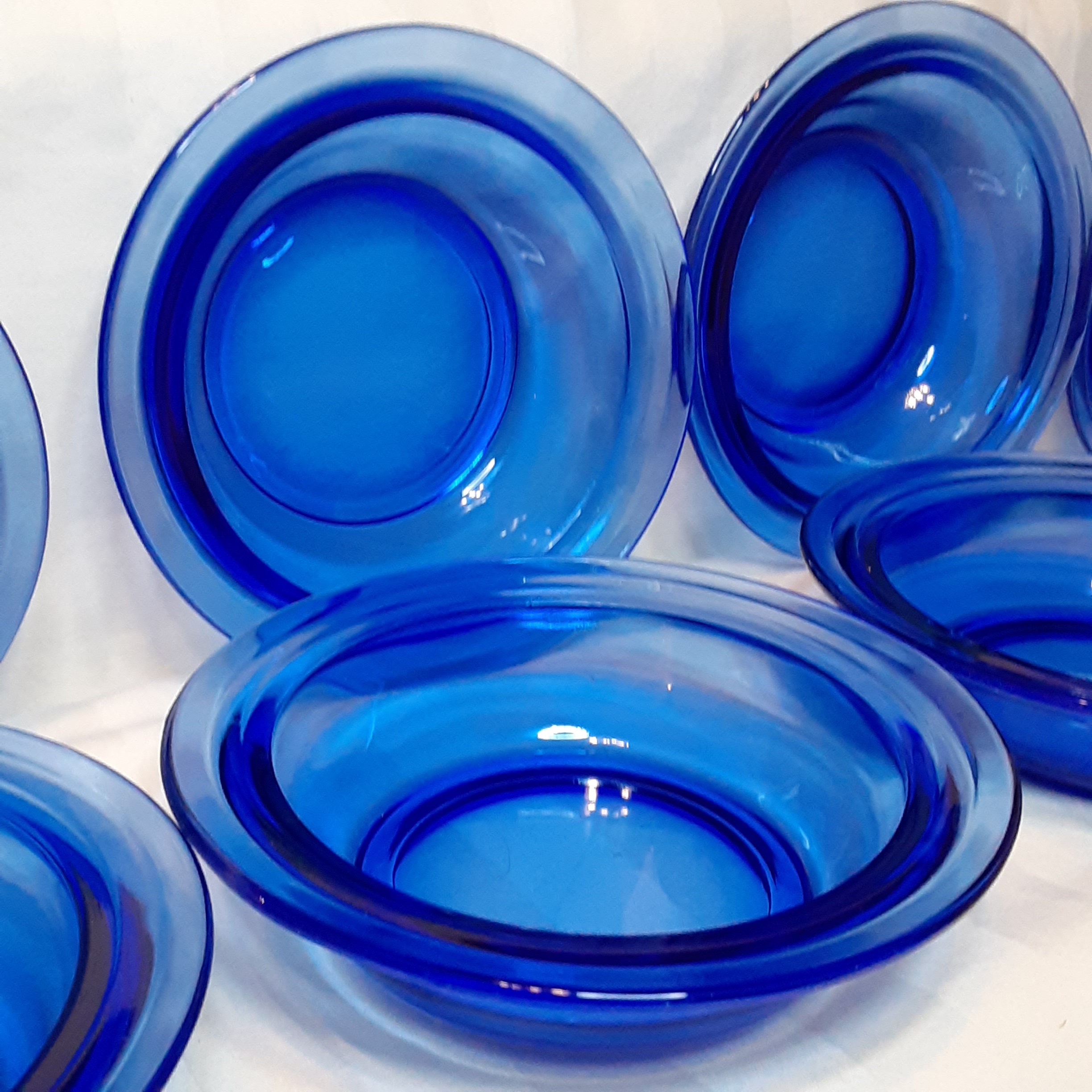 Vintage Cobalt Blue Dessert Bowlshazel Atlas Ritz Blue Etsy