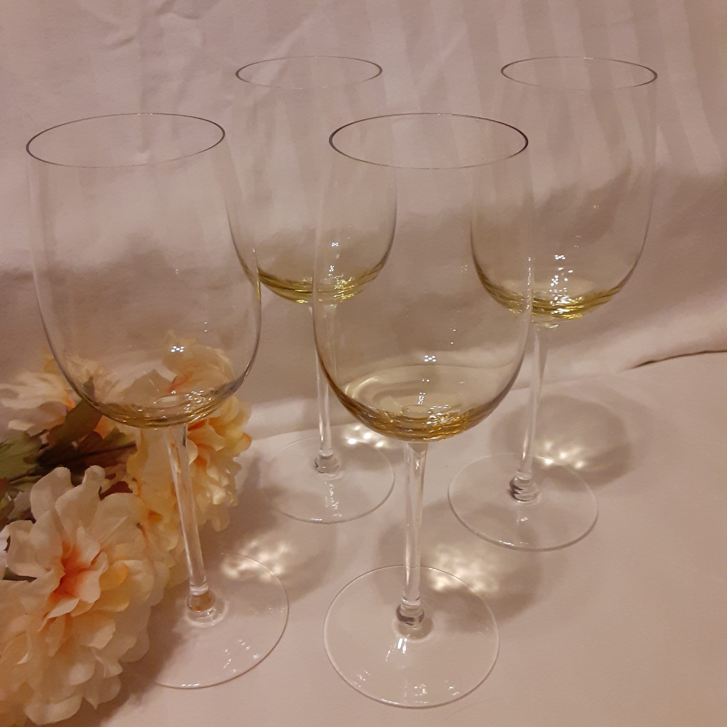 Vintage Amber Wine Glasses Set of 2 16.5 oz - Unique Stem Colored Burgundy  Goblet Glass - Premium St…See more Vintage Amber Wine Glasses Set of 2 16.5