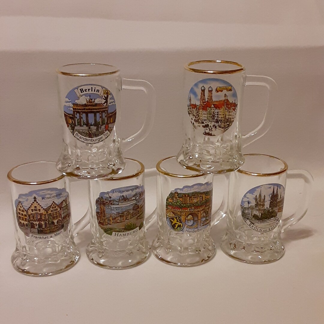 Vintage German Shot Glassesbockling German Mini Beer Mugs Shot Glass