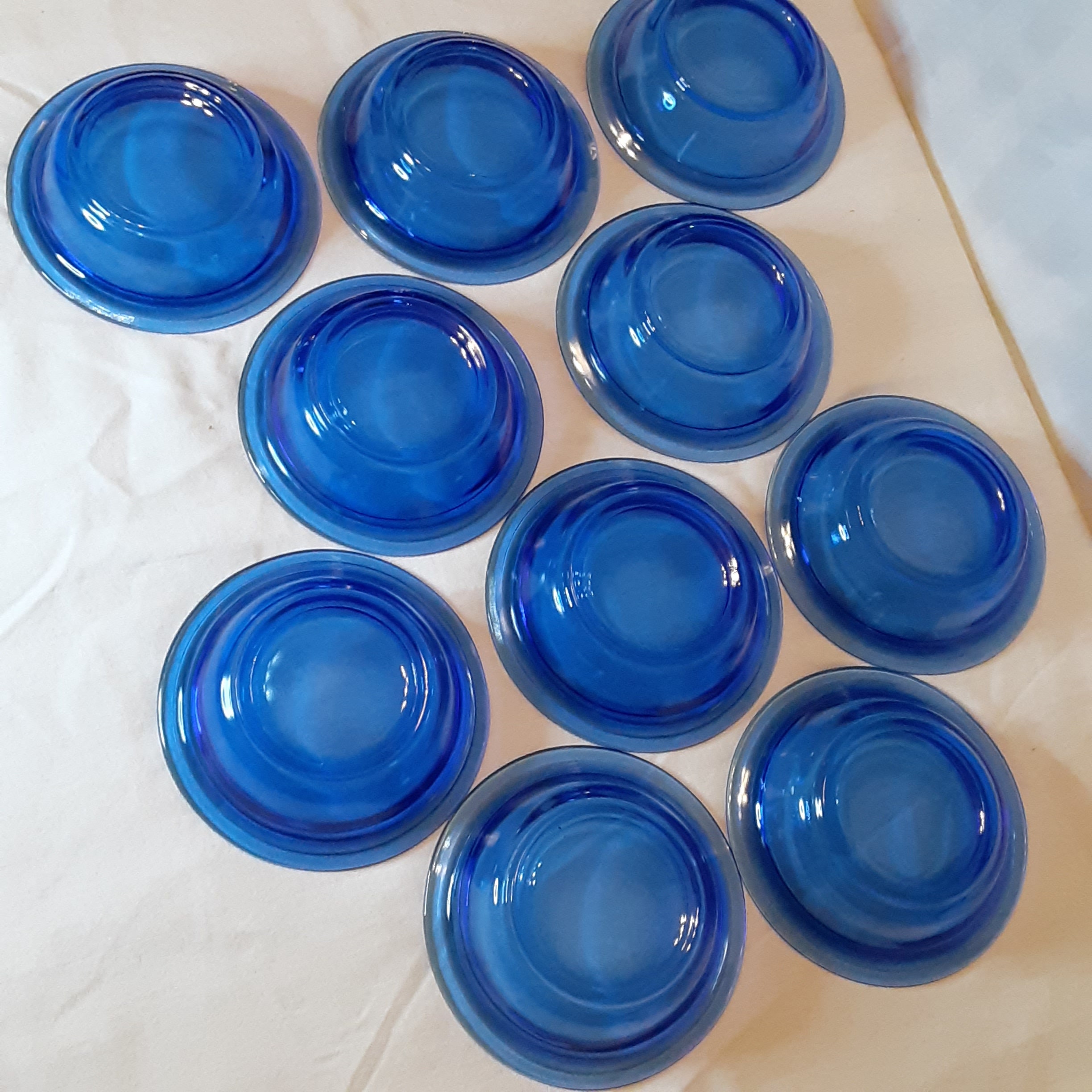 Vintage Cobalt Blue Dessert Bowlshazel Atlas Ritz Blue Etsy