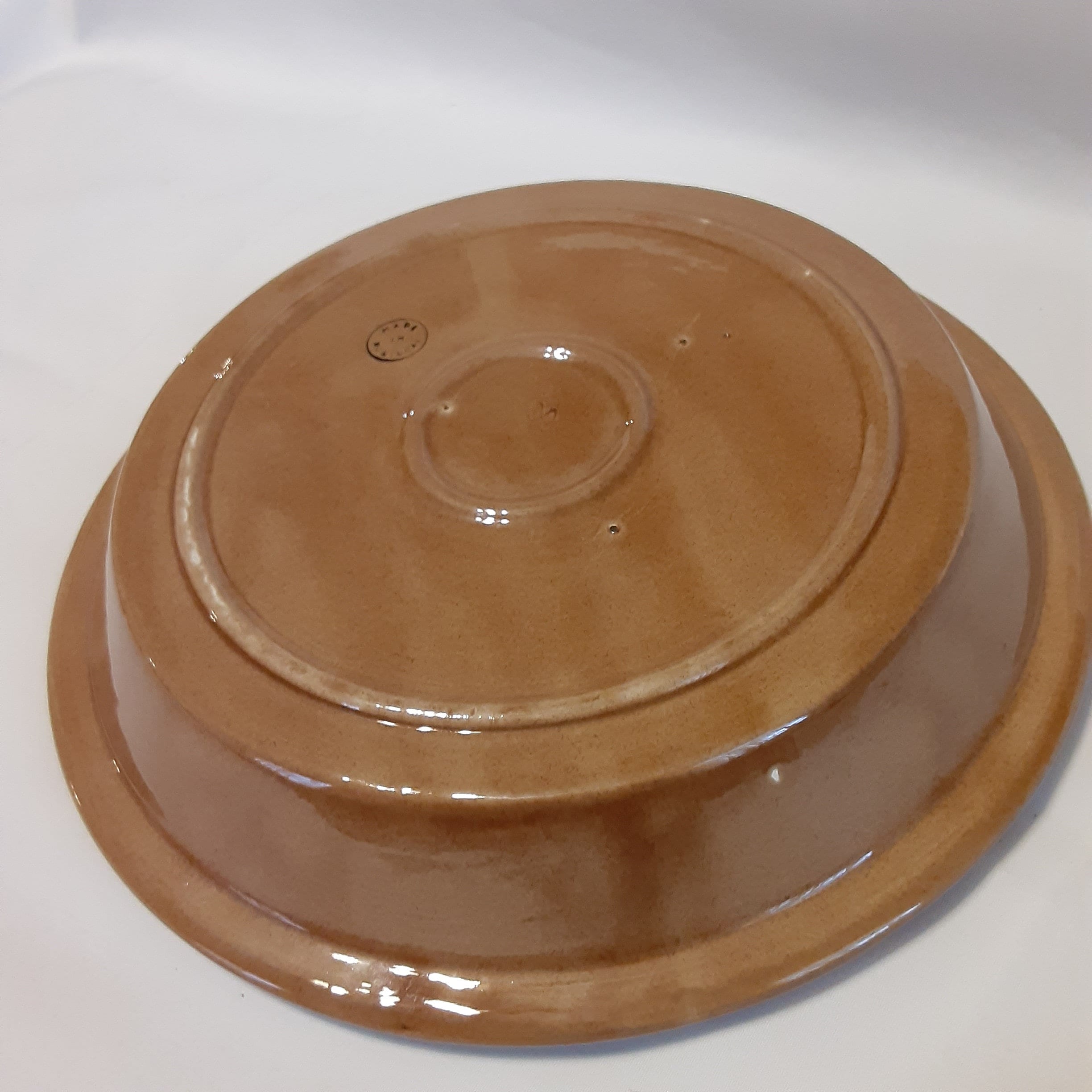 Vintage Covered Pie Keeperceramic Pie Dish With Lidcherry Etsy