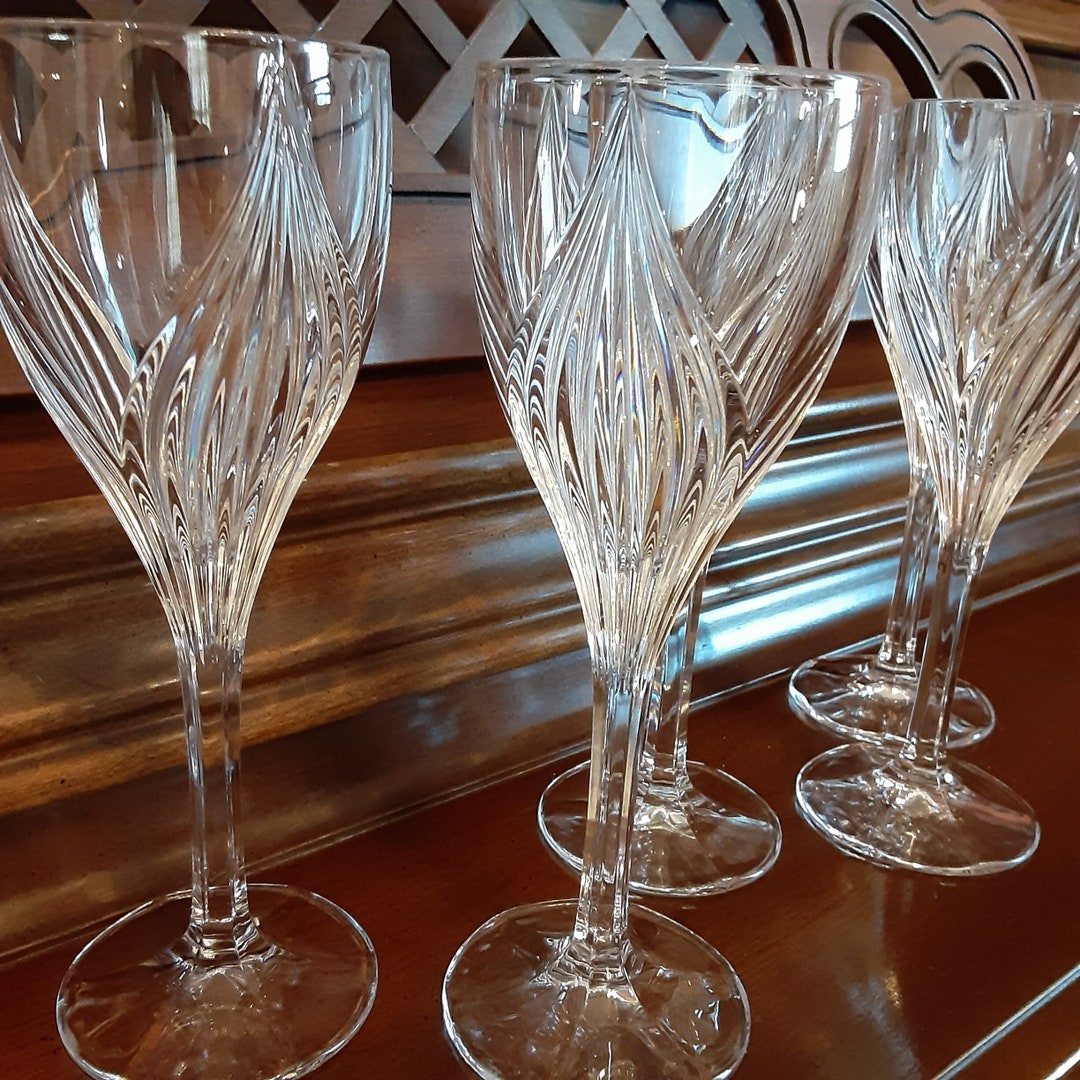 Gorham 'primrose' Crystal Cut Wine Goblets/water Glasses, Gorham