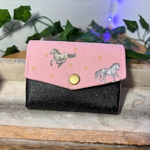 kleine Geldbörse / mini Ruby Kindergeldbörse  glitzer Pferde