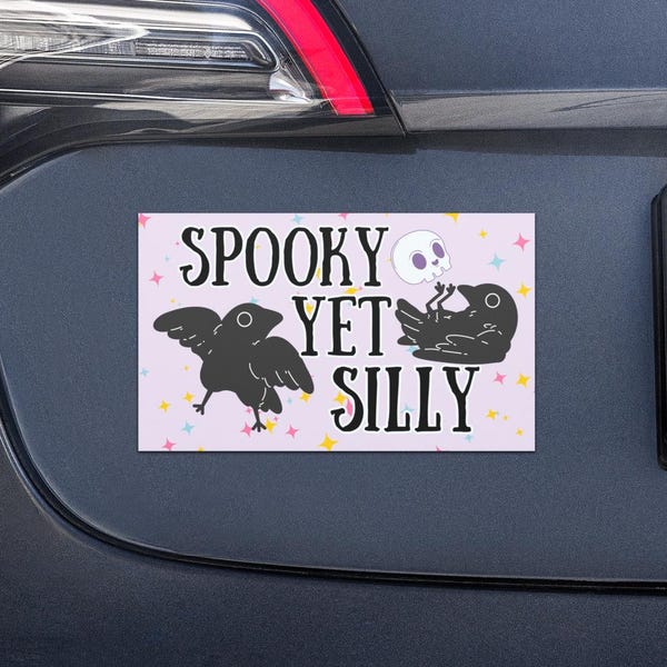 aimant de voiture effrayant | Capricieux, gothique mignon, aimant pour réfrigérateur, Halloween, sorcière, goblincore, sticker voiture, autocollant pour pare-chocs, gothique, sauvage