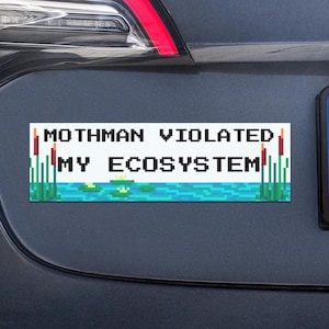 Mothman Car Magnet | Weird, Gag Gift, Cryptid, Car Decal, Cryptozoology, Goblincore, Funny Car Magnet, Funny Bumper Sticker