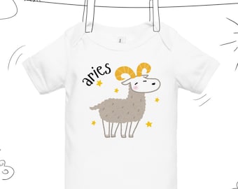 Aries Onesie | Zodiac Baby, Expecting Mom Gift, Baby Gift Unique, Unique Baby Shower Gift, Astrology Baby, Star Sign Baby