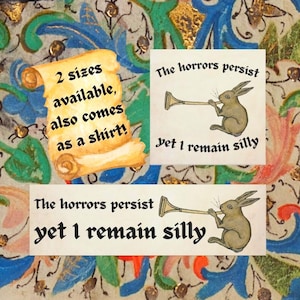 Medieval Marginalia Car Magnet | Medieval Rabbit, Illuminated Manuscript, Fridge Magnet, Funny Bumper Sticker, Car Decal, Medieval Sticker