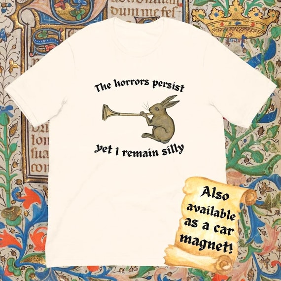 Medieval Marginalia T Shirt | Medieval Rabbit, Illuminated Manuscript, Medieval T Shirt, History, Silly, Positivity, Renaissance Faire Shirt