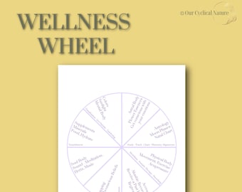 Wellness Wheel Printable Etsy